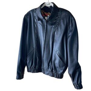 D Fine Las Vegas Vintage Mens Jacket Size 42 Black Buttery Leather Spain